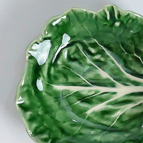 【Bordallo Pinheiro】 ポルトガル ボルダロピニェイロ キャベツ カーフリーフプレート