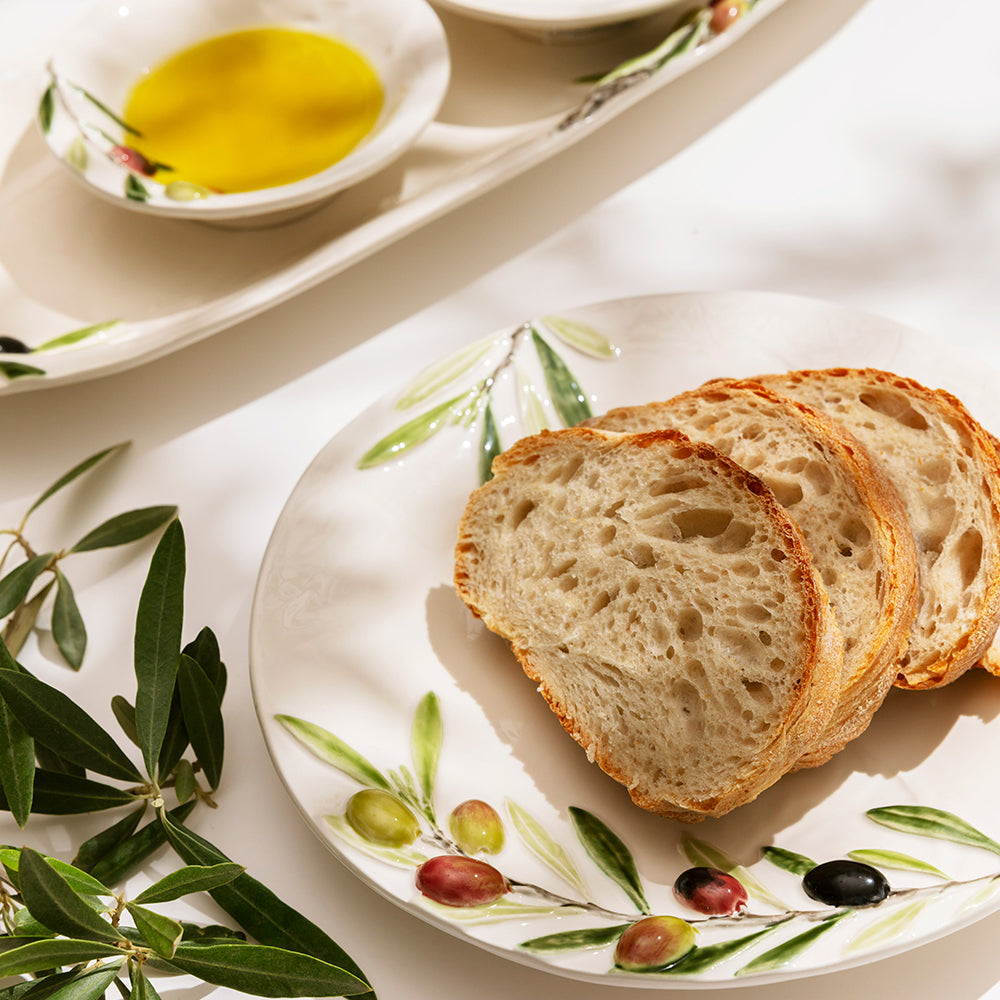 【Bordallo Pinheiro】 ポルトガル ボルダロピニェイロ オリーブ チーズプレート