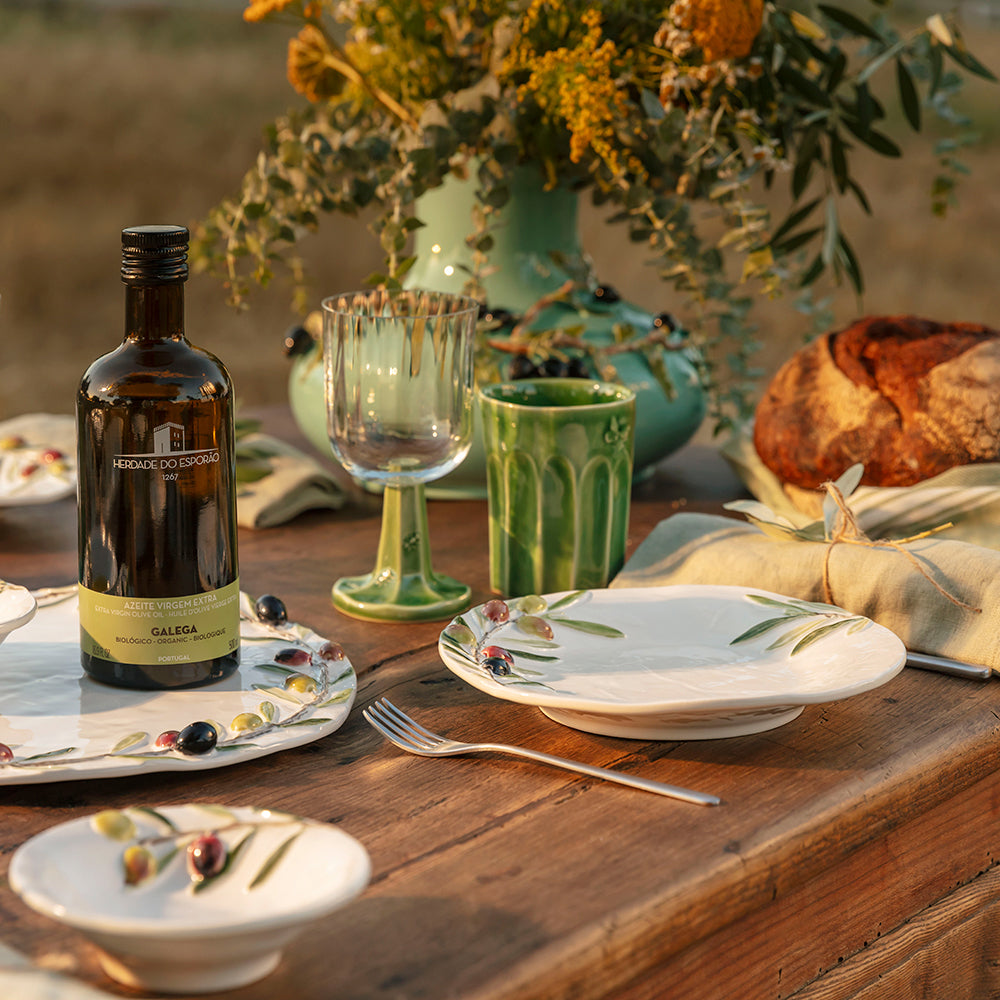 【Bordallo Pinheiro】 ポルトガル ボルダロピニェイロ オリーブ チーズプレート