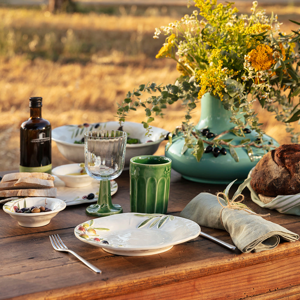 【Bordallo Pinheiro】 ポルトガル ボルダロピニェイロ オリーブ チーズプレート