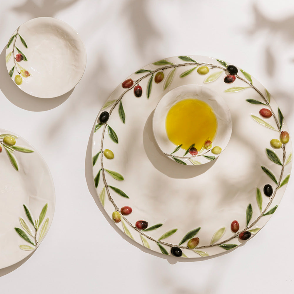 【Bordallo Pinheiro】 ポルトガル ボルダロピニェイロ オリーブ チーズプレート