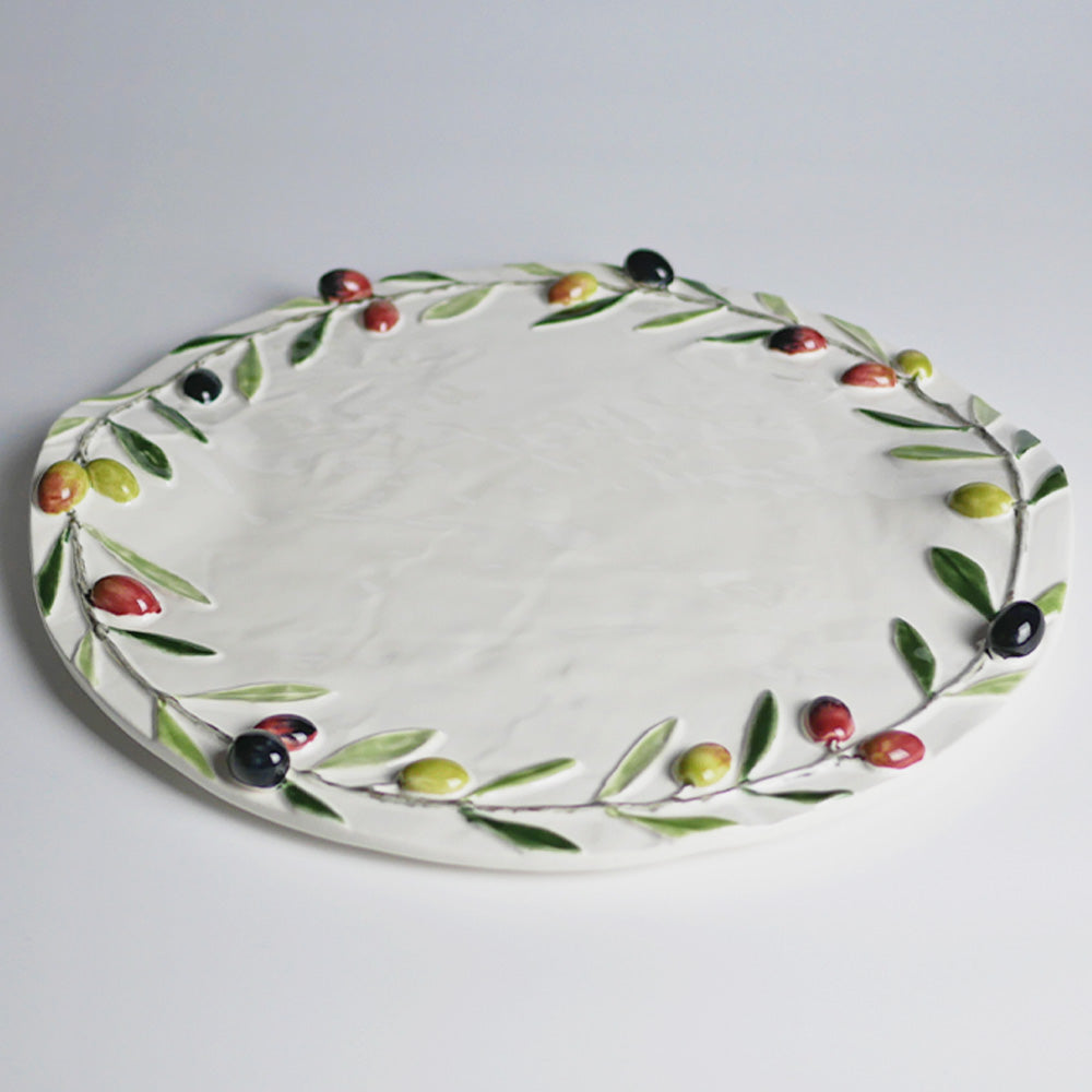 【Bordallo Pinheiro】 ポルトガル ボルダロピニェイロ オリーブ チーズプレート