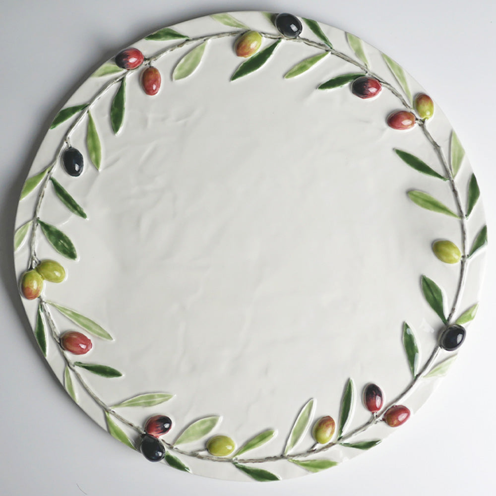 【Bordallo Pinheiro】 ポルトガル ボルダロピニェイロ オリーブ チーズプレート