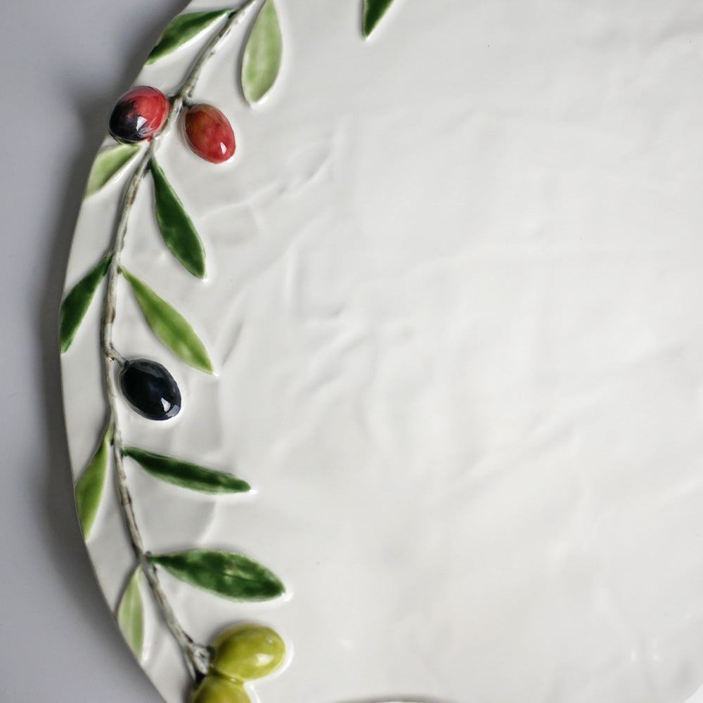 【Bordallo Pinheiro】 ポルトガル ボルダロピニェイロ オリーブ チーズプレート