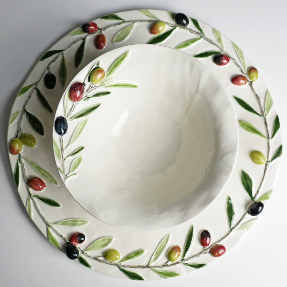 【Bordallo Pinheiro】 ポルトガル ボルダロピニェイロ オリーブ チーズプレート