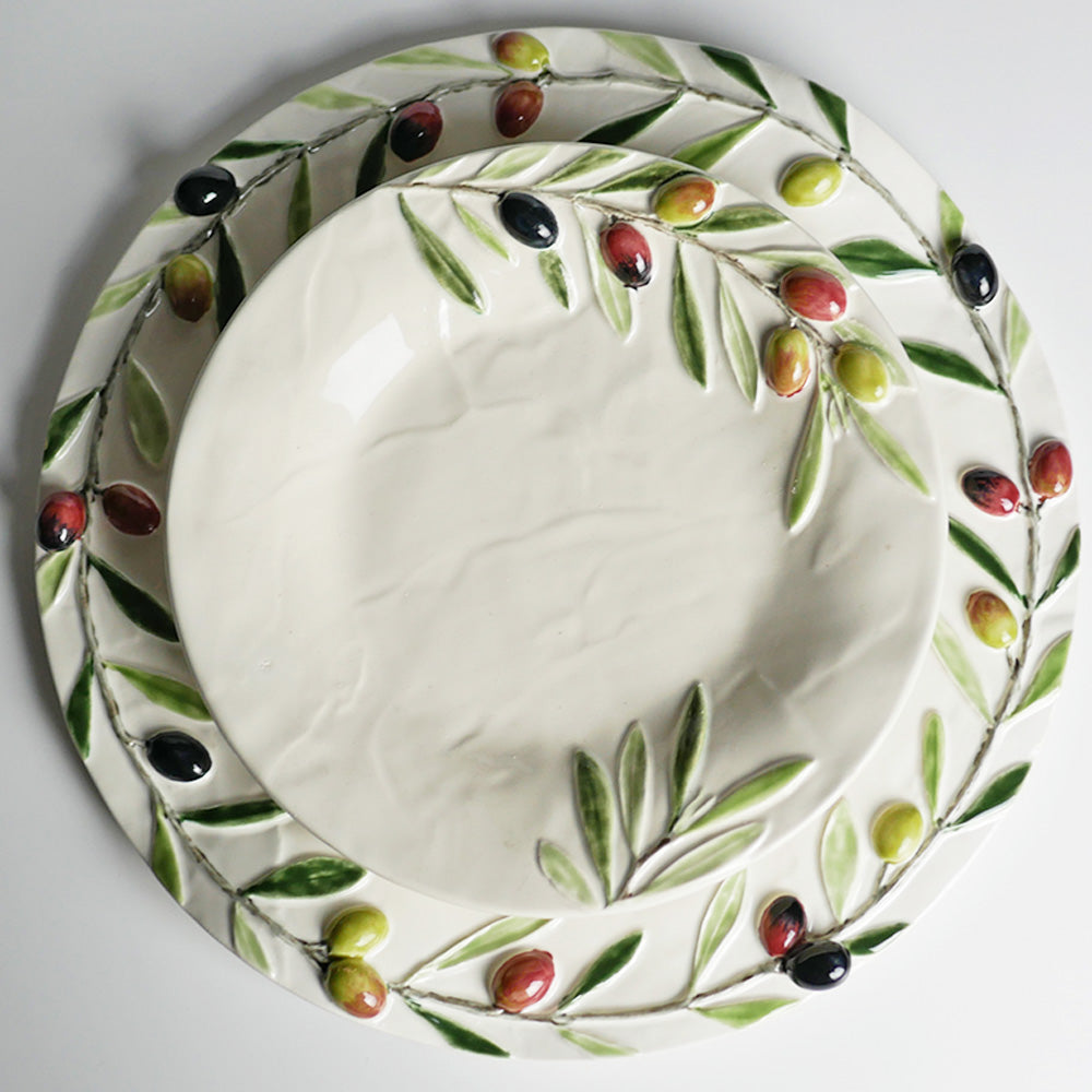 【Bordallo Pinheiro】 ポルトガル ボルダロピニェイロ オリーブ チーズプレート