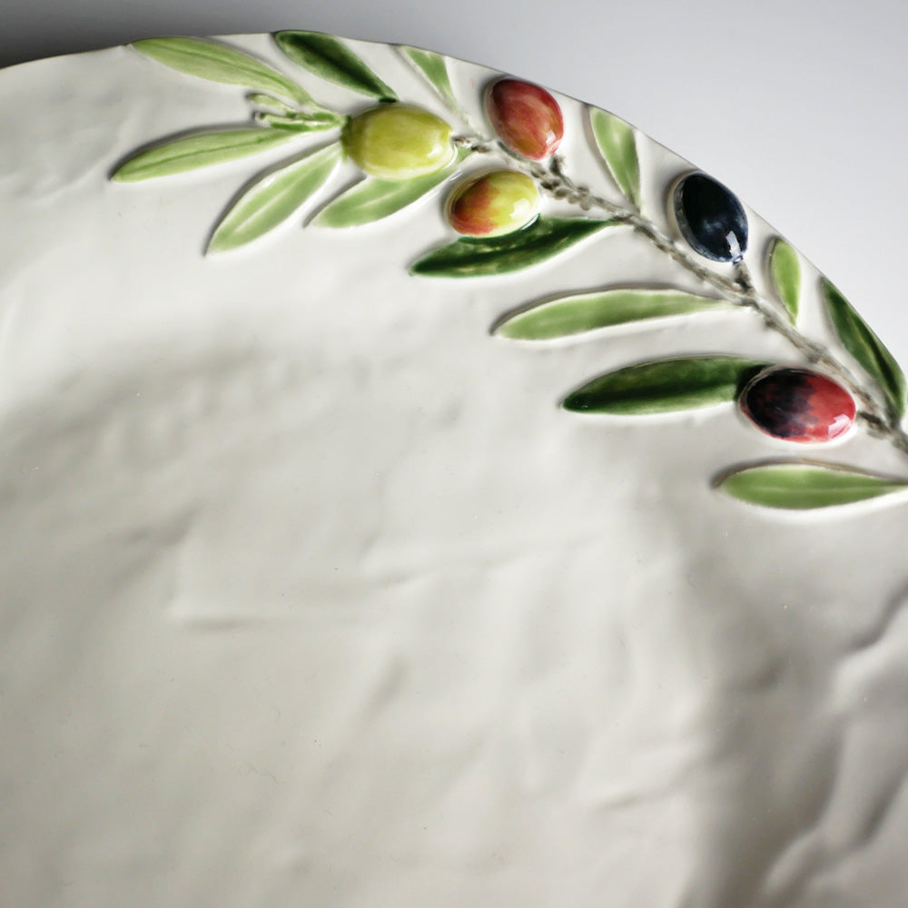 【Bordallo Pinheiro】 ポルトガル ボルダロピニェイロ オリーブ ディナープレート