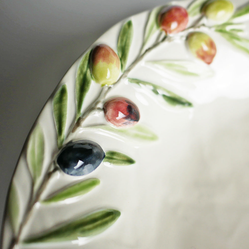 【Bordallo Pinheiro】 ポルトガル ボルダロピニェイロ オリーブ パスタプレート