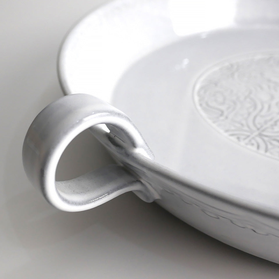 【Bordallo Pinheiro】 ポルトガル ボルダロピニェイロ ルアノヴァ サラダボウル アンティークホワイト