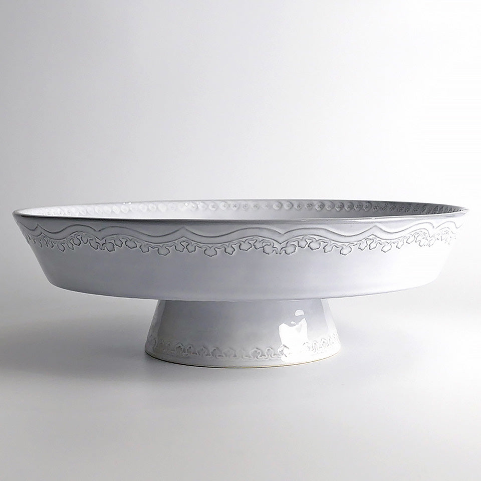 【Bordallo Pinheiro】 ポルトガル ボルダロピニェイロ ルアノヴァ フルーツボウル アンティークホワイト