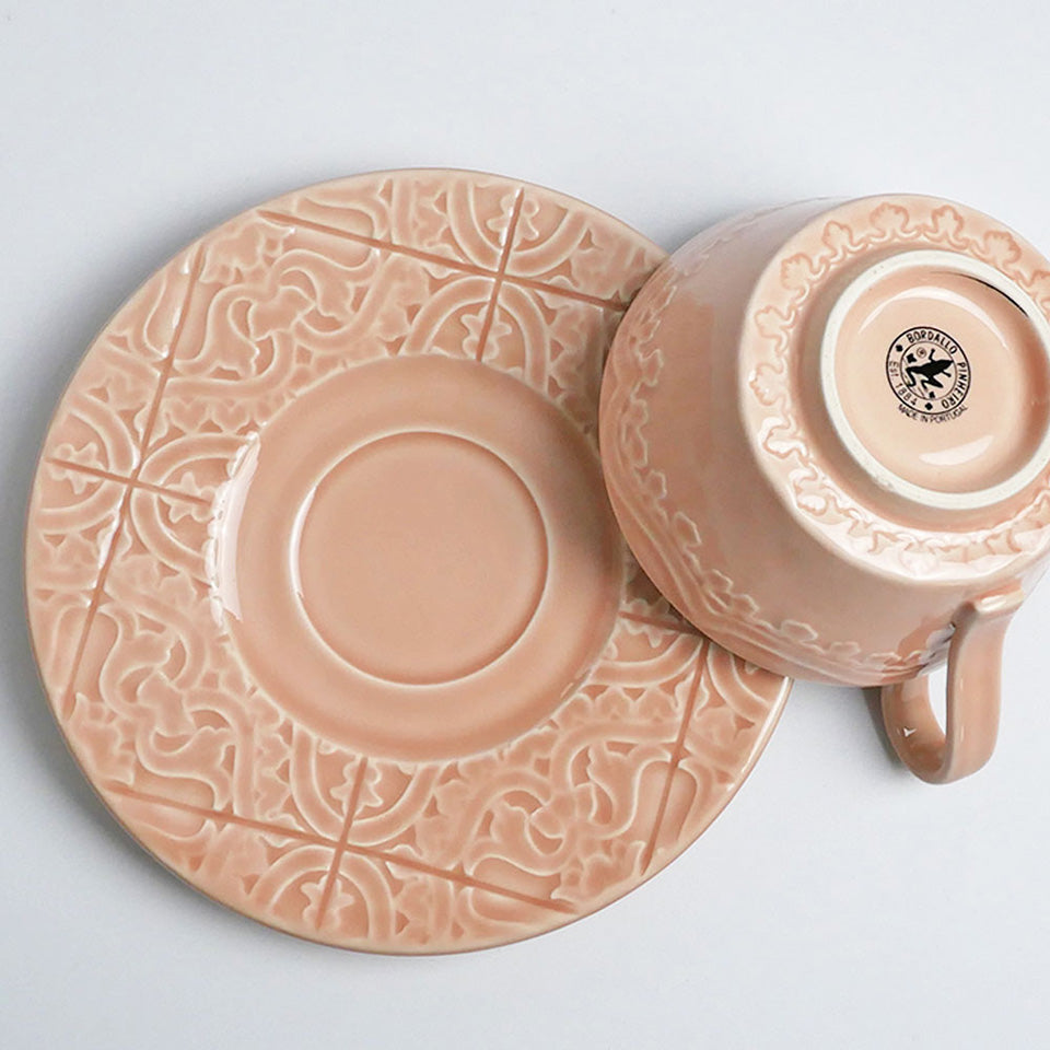 【Bordallo Pinheiro】 ポルトガル ボルダロピニェイロ ルアノヴァ ティーカップ&ソーサー