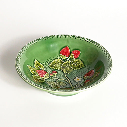 【Bordallo Pinheiro】 ポルトガル ボルダロピニェイロ ストロベリー ボウル