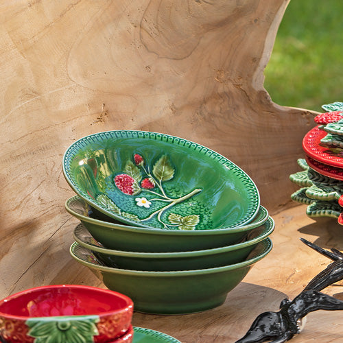 【Bordallo Pinheiro】 ポルトガル ボルダロピニェイロ ストロベリー ボウル