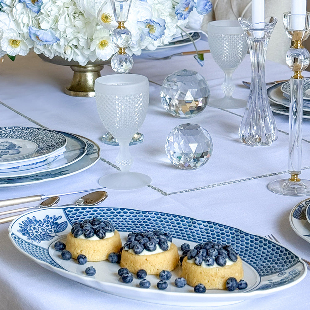 ヴィスタアレグレ コラリーナ ブルー オーバルプラッター