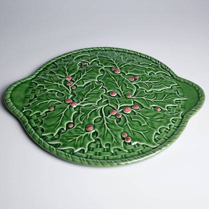 【Bordallo Pinheiro】　ポルトガル　ボルダロピニェイロ　ホーリー　ケーキプレート