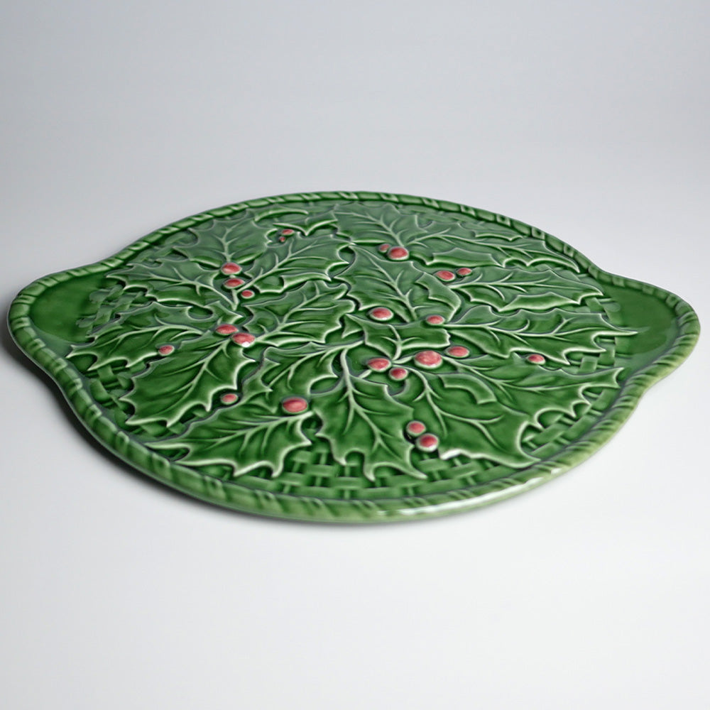 【Bordallo Pinheiro】　ポルトガル　ボルダロピニェイロ　ホーリー　ケーキプレート