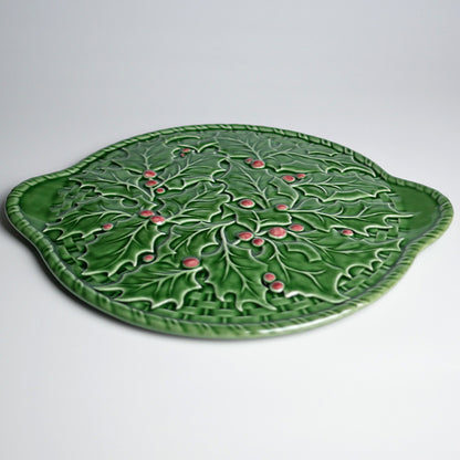 【Bordallo Pinheiro】　ポルトガル　ボルダロピニェイロ　ホーリー　ケーキプレート