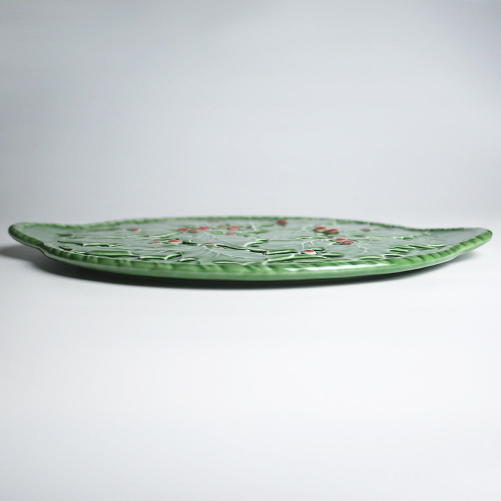 【Bordallo Pinheiro】　ポルトガル　ボルダロピニェイロ　ホーリー　ケーキプレート