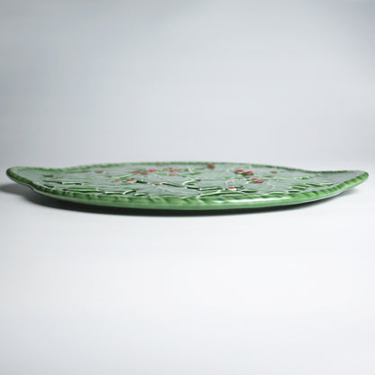 【Bordallo Pinheiro】　ポルトガル　ボルダロピニェイロ　ホーリー　ケーキプレート