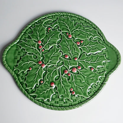 【Bordallo Pinheiro】　ポルトガル　ボルダロピニェイロ　ホーリー　ケーキプレート