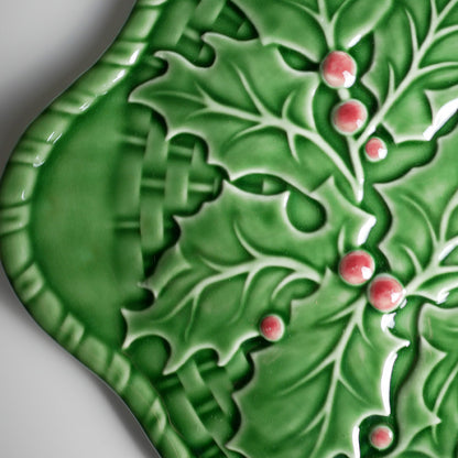 【Bordallo Pinheiro】　ポルトガル　ボルダロピニェイロ　ホーリー　ケーキプレート