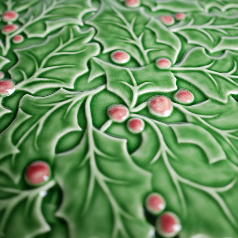 【Bordallo Pinheiro】　ポルトガル　ボルダロピニェイロ　ホーリー　ケーキプレート