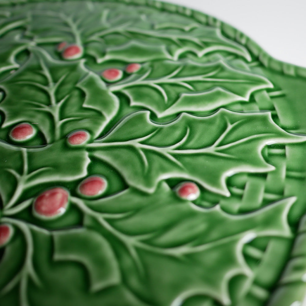 【Bordallo Pinheiro】　ポルトガル　ボルダロピニェイロ　ホーリー　ケーキプレート