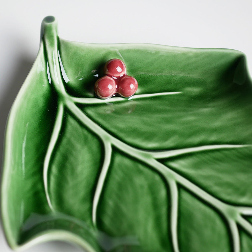 【Bordallo Pinheiro】　ポルトガル　ボルダロピニェイロ　ホーリー　ラージリーフ