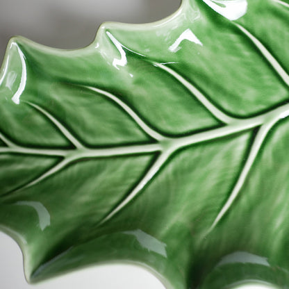 【Bordallo Pinheiro】　ポルトガル　ボルダロピニェイロ　ホーリー　ラージリーフ