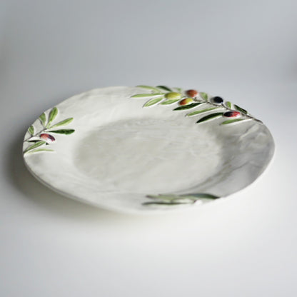 【Bordallo Pinheiro】　ポルトガル　ボルダロピニェイロ　オリーブ　ディナープレート