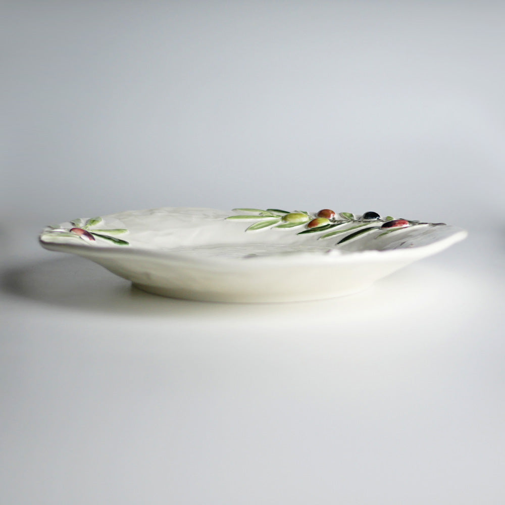 【Bordallo Pinheiro】　ポルトガル　ボルダロピニェイロ　オリーブ　ディナープレート