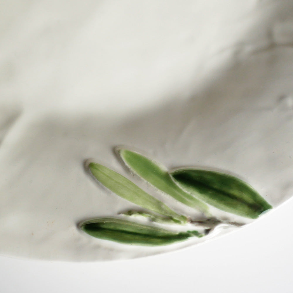 【Bordallo Pinheiro】　ポルトガル　ボルダロピニェイロ　オリーブ　ディナープレート