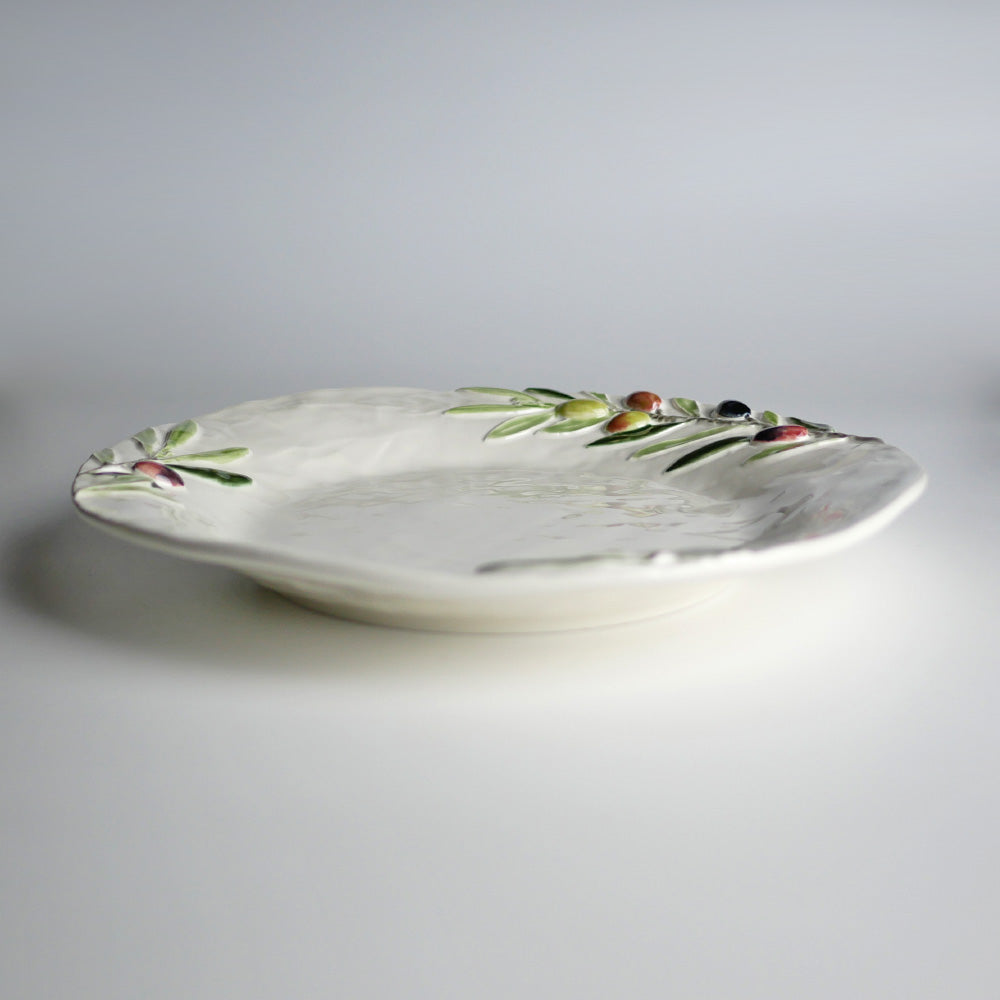 【Bordallo Pinheiro】　ポルトガル　ボルダロピニェイロ　オリーブ　ディナープレート