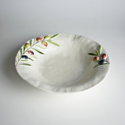 【Bordallo Pinheiro】　ポルトガル　ボルダロピニェイロ　オリーブ　パスタプレート