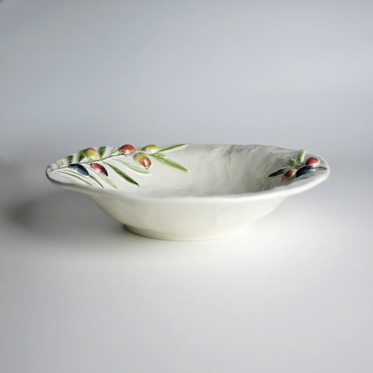 【Bordallo Pinheiro】　ポルトガル　ボルダロピニェイロ　オリーブ　パスタプレート