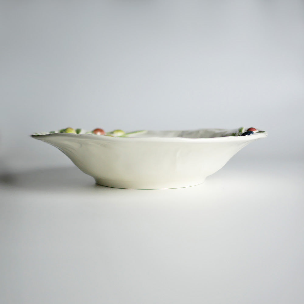 【Bordallo Pinheiro】　ポルトガル　ボルダロピニェイロ　オリーブ　パスタプレート