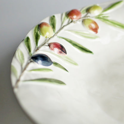 【Bordallo Pinheiro】　ポルトガル　ボルダロピニェイロ　オリーブ　パスタプレート