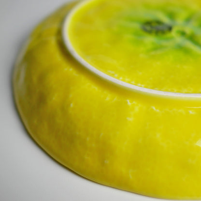 【Bordallo Pinheiro】　ポルトガル　ボルダロピニェイロ　レモン　デザートプレート