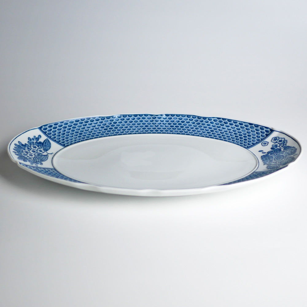 ヴィスタアレグレ　コラリーナ　ブルー　オーバルプラッター