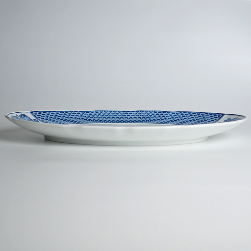 ヴィスタアレグレ　コラリーナ　ブルー　オーバルプラッター