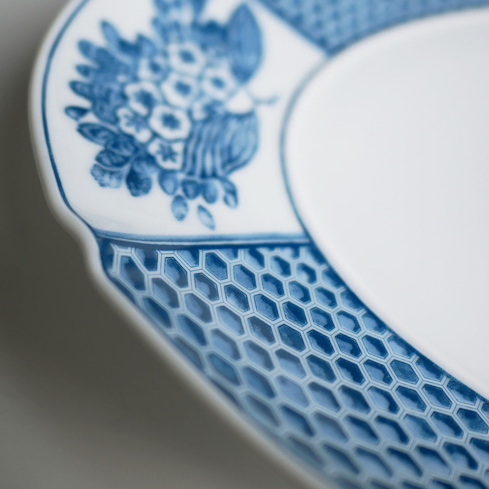 ヴィスタアレグレ　コラリーナ　ブルー　オーバルプラッター