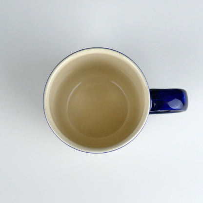カンネギーサー　マグカップ　深い藍色が特徴の温かみのあるハンドメイド陶器　200年以上の歴史ある窯元　ドイツ伝統のブンツラウアー陶器
