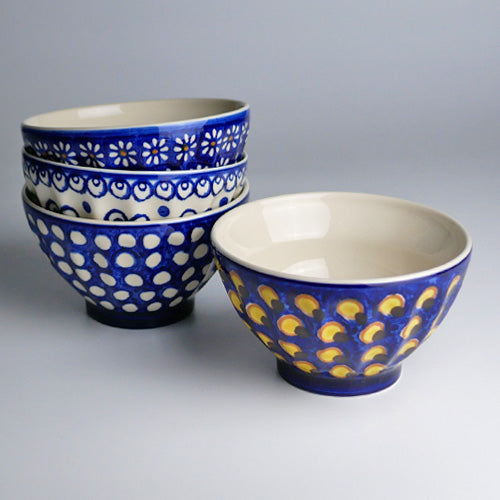 カンネギーサー　カフェオレボウル　深い藍色が特徴の温かみのあるハンドメイド陶器　200年以上の歴史ある窯元　ドイツ伝統のブンツラウアー陶器